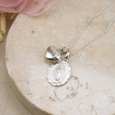 COLLAR VIRGEN DE GUADALUPE GRABADO PLATA - 2