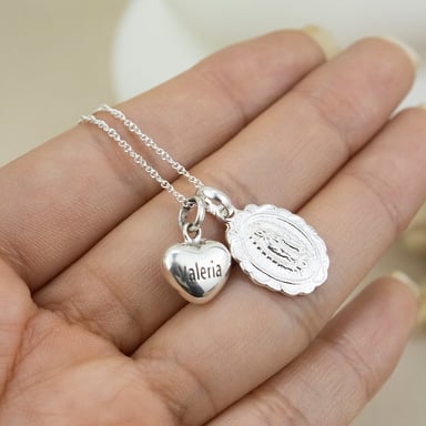 COLLAR VIRGEN DE GUADALUPE GRABADO PLATA - 3