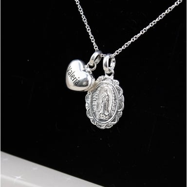 COLLAR VIRGEN DE GUADALUPE GRABADO PLATA - 4