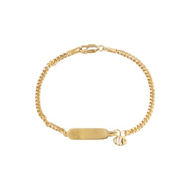 PULSERA PARA NIÑOS ABEJITA PLATA BAÑADA EN ORO