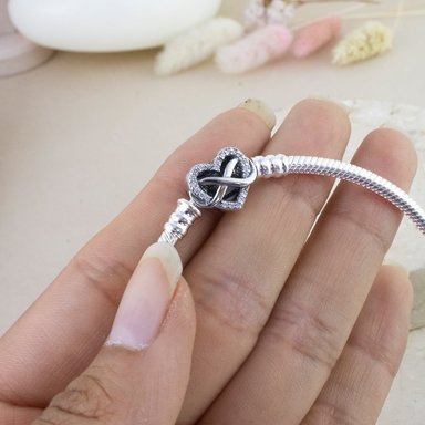 PULSERA COLA DE RATÓN CORAZÓN INFINITO ESTILO PANDORA - 2