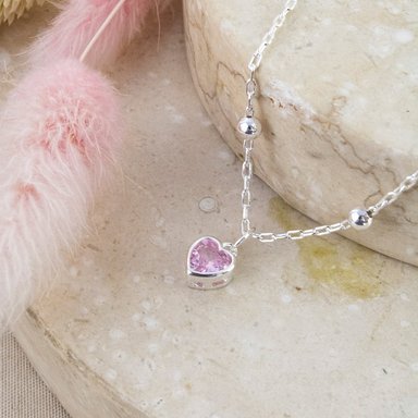 COLLAR CORAZÓN CRISTAL ROSA SWAROVSKI - 2