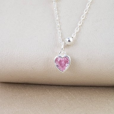 COLLAR CORAZÓN CRISTAL ROSA SWAROVSKI - 3