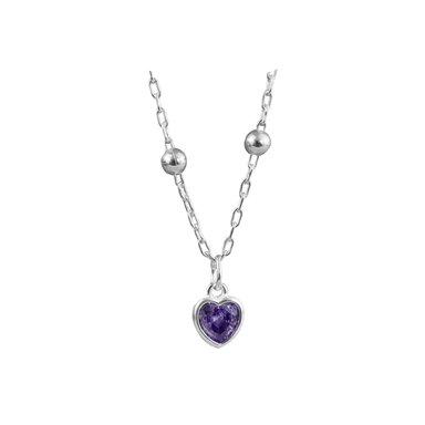COLLAR CORAZÓN CRISTAL MORADO SWAROVSKI