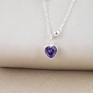 COLLAR CORAZÓN CRISTAL MORADO SWAROVSKI - 2