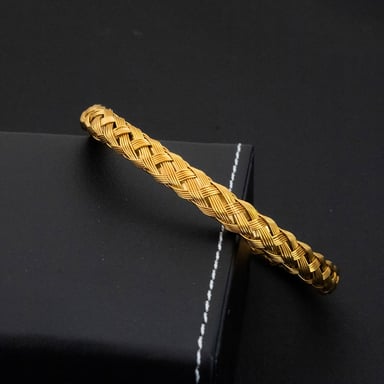 PULSERA TRENZADA DORADO ACERO HOMBRE - 2