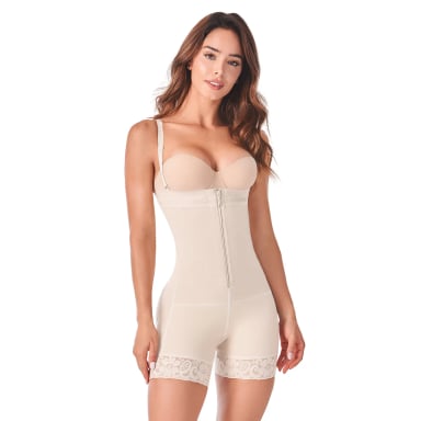 FAJA COLOMBIANA MUJER ANN-CHERY BEIGE TITI-STRAPLESS TITI STRAPLESS REDUCTORA Y MOLDEADORA - 1