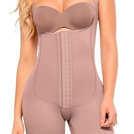 FAJA COLOMBIANA MUJER ANN-CHERY CORAL 5176 POSTOPERATORIO A LA RODILLA SOFT INGRID - 4