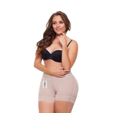 FAJA MUJER FAJAS FAJITEX BEIGE 24640 SHORT EXT CORTO - 5