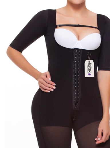 FAJA MUJER FAJAS FAJITEX NEGRO 32891 SENOS LIBRES CON MANGAS - 3