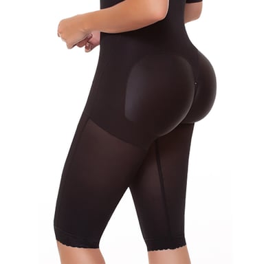 FAJA MUJER FAJAS FAJITEX NEGRO 32891 SENOS LIBRES CON MANGAS - 4