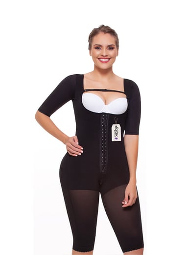 FAJA MUJER FAJAS FAJITEX NEGRO 32891 SENOS LIBRES CON MANGAS - 5