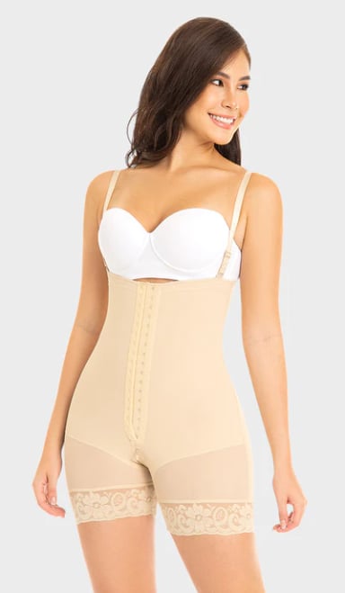 FAJA COLOMBIANA CORTA MUJER M&D F0066M&D MOLDEADORA STRAPLESS SILICONADO - 5