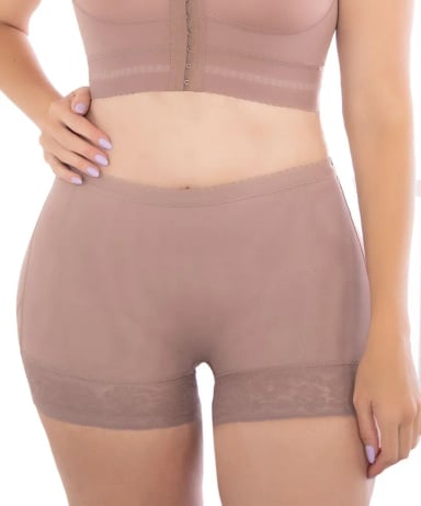 FAJA MUJER FAJATE CHOCOLATE CLARO 11227 PANTY CON ULTRA REALCE DE GLÚTEOS Y REFUERZO ABDOMINAL - 1