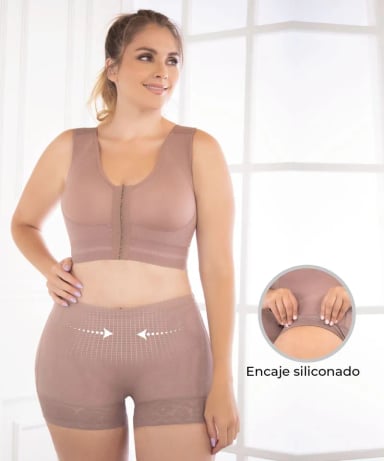 FAJA MUJER FAJATE CHOCOLATE CLARO 11227 PANTY CON ULTRA REALCE DE GLÚTEOS Y REFUERZO ABDOMINAL - 5