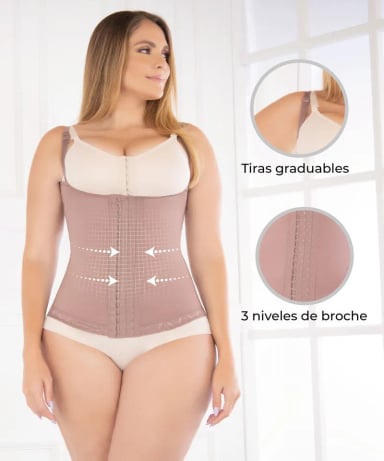 FAJA TIPO CINTURILLA MUJER FAJATE CHOCOLATE CLARO 11173 DE ALTA COMPRESIÓN Y SOPORTE PARA ESPALDA - 6