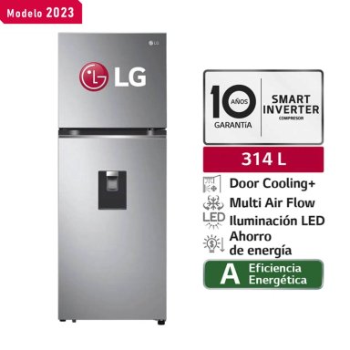 REFRIGERADORA LG 314 L TOP FREEZER CON DOORCOOLING GT31WPP - PLATEADA | PLATEADO