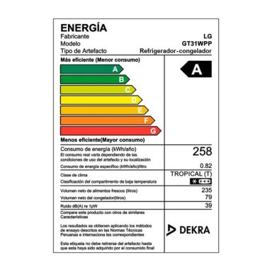 REFRIGERADORA LG 314 L TOP FREEZER CON DOORCOOLING GT31WPP - PLATEADA | PLATEADO - 6