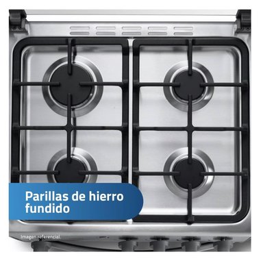 COCINA A GAS GLP/GN INDURAMA 4 HORNILLAS CORUÑA CROMA - 6