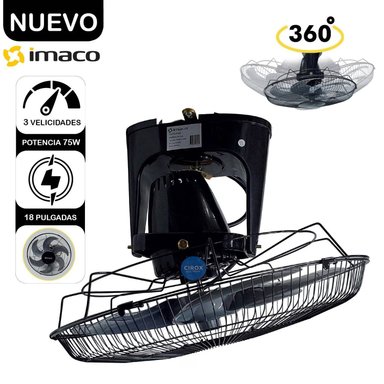 VENTILADOR DE TECHO IMACO OCF7919 75 WATTS ORBITAL