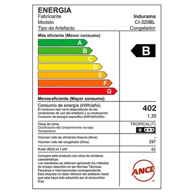 CONGELADORA INDURAMA CI-320BL 297L DEFROST BLANCO - 6