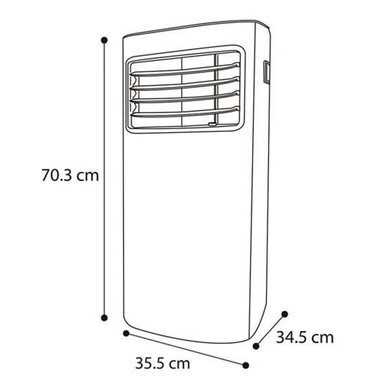 AIRE ACONDICIONADO PORTÁTIL 9000 BTU MIDEA MPPH-09CRN1-NB4 BLANCO - 4