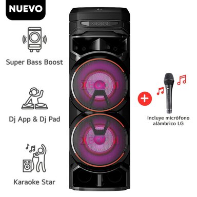 TORRE DE SONIDO LG XBOOM RNC9 BLUETOOTH KARAOKE + MICROFONO - 1