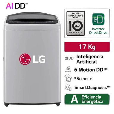 LAVADORA LG 17 KG AI DD CARGA SUPERIOR WT17DV6T GRIS