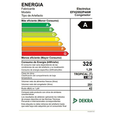 CONGELADOR HORIZONTAL ELECTROLUX 251L EFH25S2P4AW BLANCO - 7