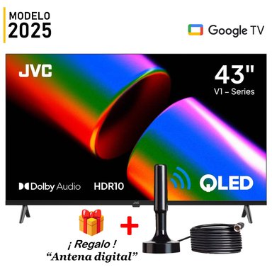 TELEVISOR JVC 43 QLED GOOGLE TV SMART TV - 1