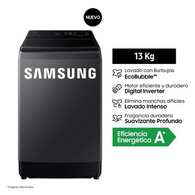 LAVADORA SAMSUNG 13KG ECOBUBBLE WA40F13E4CPE GRIS GRAFITO - 1