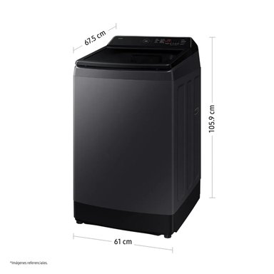LAVADORA SAMSUNG 13KG ECOBUBBLE WA40F13E4CPE GRIS GRAFITO - 2