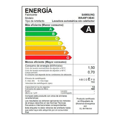 LAVADORA SAMSUNG 13KG ECOBUBBLE WA40F13E4CPE GRIS GRAFITO - 8