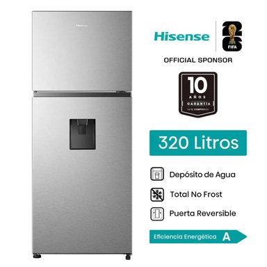 REFRIGERADORA HISENSE 324 LITROS TOP FREEZER NO FROST RT3N320NMC - 1