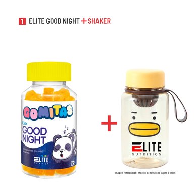 GOMITAS NIÑOS KIDS ELITE GOOD NIGHT + SHAKER ELITE NUTRITION