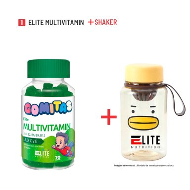 GOMITAS NIÑOS KIDS ELITE MULTIVITAMIN + SHAKER ELITE NUTRITION