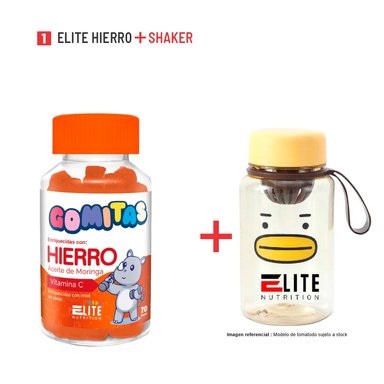GOMITAS NIÑOS KIDS ELITE HIERRO + SHAKER ELITE NUTRITION