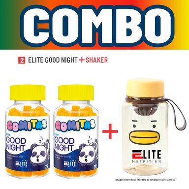 COMBO GOMITAS NIÑOS KIDS 2 ELITE GOOD NIGHT + SHAKER ELITE NUTRITION