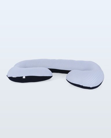 COJÍN MULTIFUNCIONAL ACOLCHONADITOS ALMOHADA DE EMBARAZO RAYAS AZUL