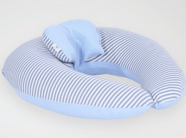 COJIN DE LACTANCIA ACOLCHONADITOS 65X65CM ALGODÓN CELESTE