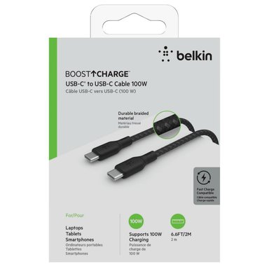 CABLE BELKIN TRENZADO USB-CTO USB-C 100W CABLE 2M - 6