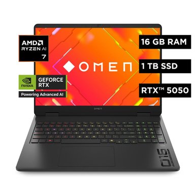 LAPTOP HP OMEN 16-AP0001LA AMD RYZEN AI 7 16GB 1TB RTX 5050