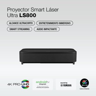 PROYECTOR EPSON 4K LS800 ANDROID TV ALCANCE CORTO NEGRO - 2