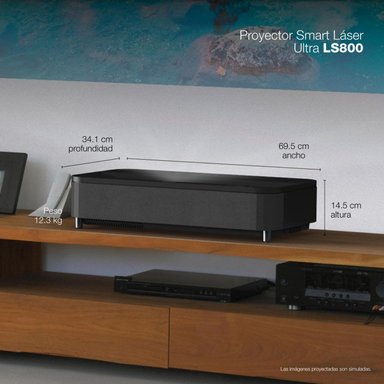 PROYECTOR EPSON 4K LS800 ANDROID TV ALCANCE CORTO NEGRO - 8