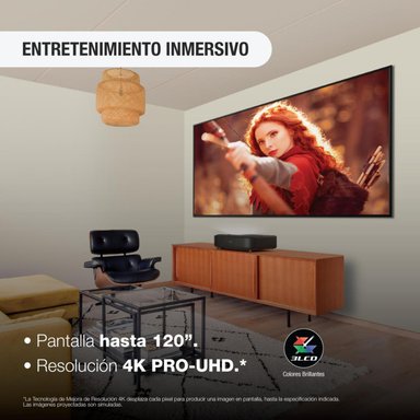 PROYECTOR EPSON 4K LS650 ANDROID TV ALCANCE CORTO - 4
