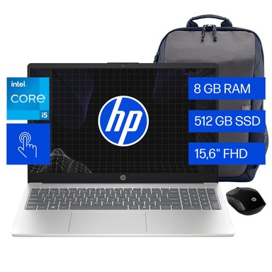 LAPTOP HP 15-FD0267LA INTEL CORE I5 + MOCHILA HP + MOUSE HP - 1