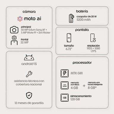 MOTOROLA G17 4GB+128GB ARANDANO - 6