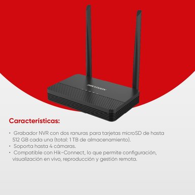 KIT EASYLINK PT GRANDE + BULLET 1 TERA ALMACENAMIENTO 4 MP HIKVISION - 5