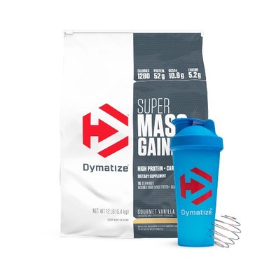 GANADOR DE MASA 12LB VAINILLA + SHAKER GRATIS - DYMATIZE