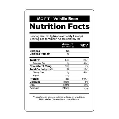 PROTEÍNA AISLADA NUTREX ISOFIT 5LB VAINILLA - 2